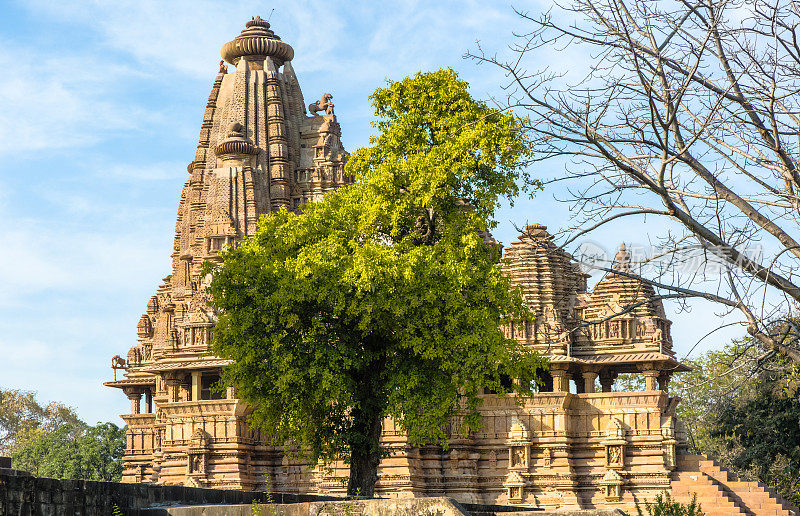 Kandariya Mahadeva寺庙在印度的Khajuraho西部组纪念碑